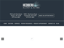 Tablet Screenshot of hedbergallergy.com